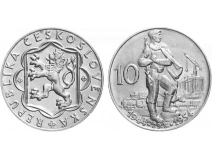 10 Kčs 1954 - 10. výročí SNP
