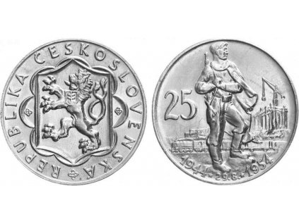 25 Kčs 1954 - 10. výročí SNP