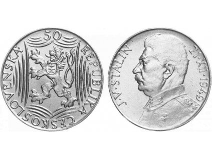 26475 50 koruna 1949 josef vissarionovic stalin