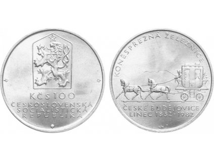 2766 2766 2766 100 kcs 1982 konesprezna zeleznice ceske budejovice linec