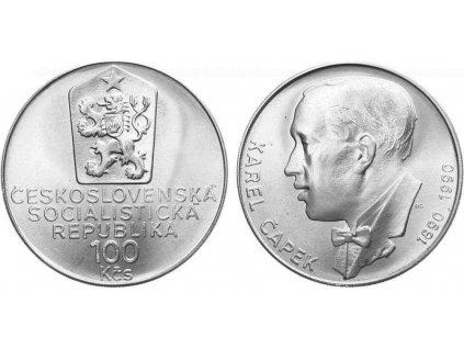 100 Kčs 1990 - Karel Čapek