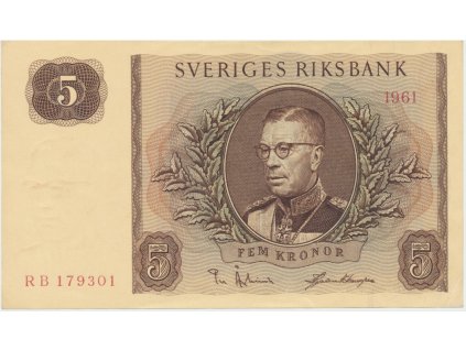 Švédsko, 5 Kronor 1961, P.42f