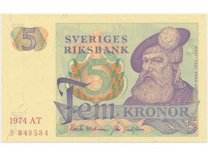28854 28854 28854 svedsko 5 kronor 1974 p 51c