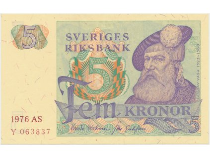 Švédsko, 5 Kronor 1976, P.51c