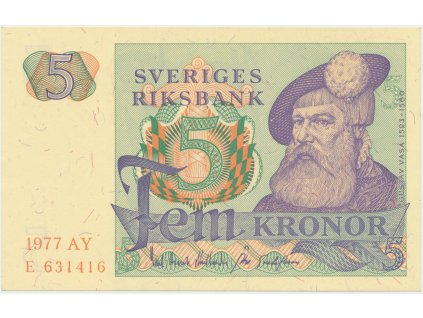 Švédsko, 5 Kronor 1977, P.51d