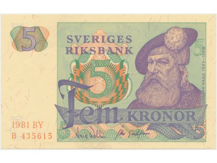 28899 28899 svedsko 5 kronor 1981 p 51d