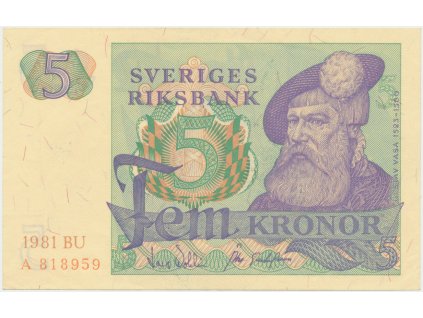 28905 28905 svedsko 5 kronor 1981 p 51d
