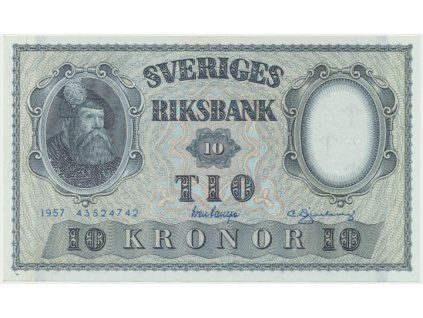 28929 28929 28929 svedsko 10 kronor 1957 p 43e