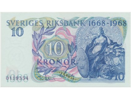 Švédsko, 10 Kronor 1958, jubilejní, P.56