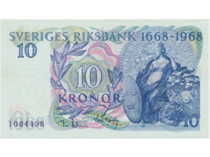 Švédsko, 10 Kronor 1958, jubilejní, P.56