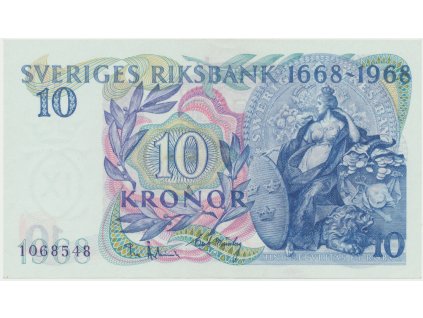 Švédsko, 10 Kronor 1958, jubilejní, P.56