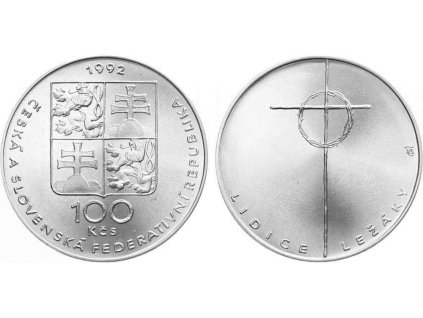 2895 100 kcs 1992 lidice a lezaky