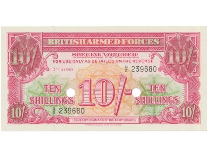 29688 velka britanie 10 shillings 1956 baf vojenske vydani p m28b
