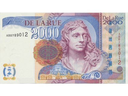 Velká Británie, „Millenium 2000", DE LA RUE - testovací bankovka, typ 1