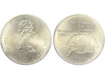 Kanada, 10 Dollar 1975 - Olympiáda Montreal