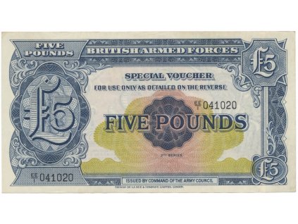 30303 30303 30303 velka britanie 5 pounds 1948 baf vojenske vydani p m23