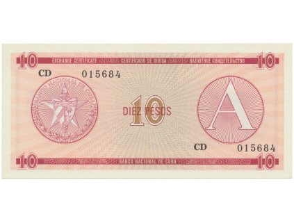 Kuba, 10 Pesos (1985), série A, P.FX4