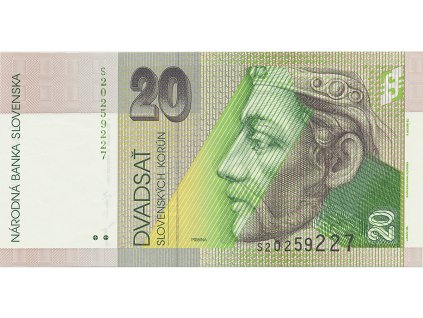 30591 20 koruna 31 8 2001 serie s hej sk36a1s