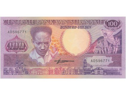 30777 30777 30777 surinam 100 gulden 1988 p 133b