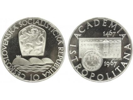 3099 3099 3099 10 kcs 1967 akademia istropolitana proof