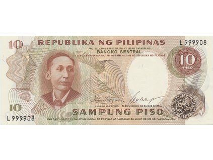 31290 31290 31290 filipiny 10 piso 1969 p 144a