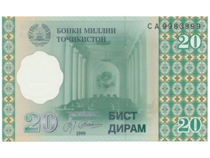 Tádžikistán, 20 Diram 1999, P.12