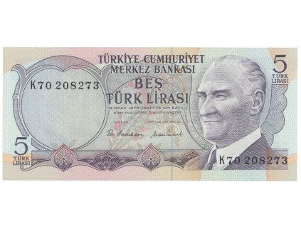 Turecko, 5 Lira (1976), P.185