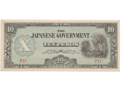 33285 33285 33285 filipiny japonska okupace 10 pesos 1942 p 108