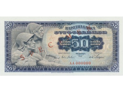 33957 jugoslavie 50 dinara 1965 anulat specimen p 79s