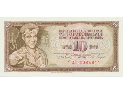 Jugoslávie, 10 Dinara 1968, P.82c