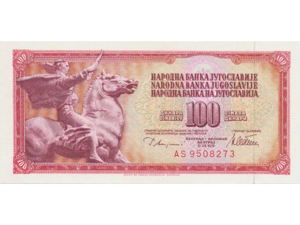 Jugoslávie, 100 Dinara 1978, P.90a