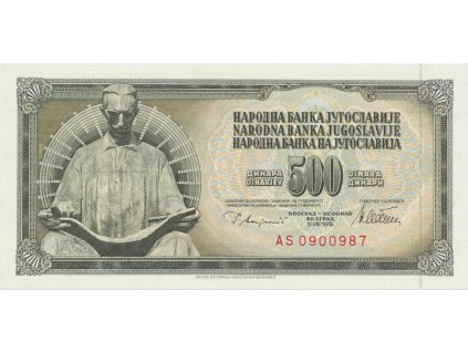 Jugoslávie, 500 Dinara 1978, P.91a