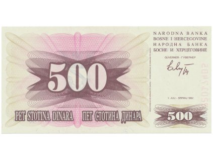 34320 34320 bosna a hercegovina 500 dinara 1992 p 14a
