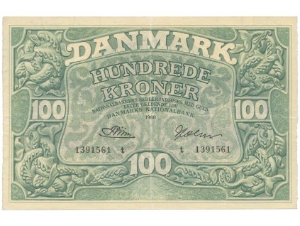 Dánsko, 100 Kroner 1960, P.39u