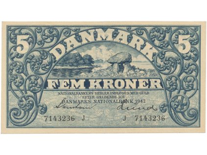 34557 dansko 5 kroner 1942 p 30g
