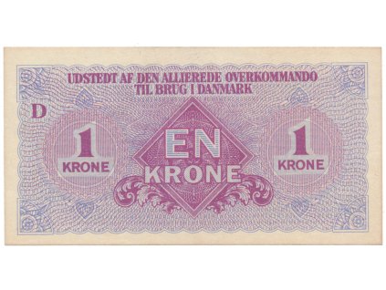 34578 34578 dansko 1 krone 1945 vojenske vydani p m2