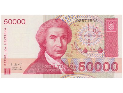 34746 34746 34746 chorvatsko 50 000 dinar 1993 p 26a