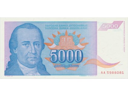 35400 35400 35400 jugoslavie 5000 dinara 1994 p 141