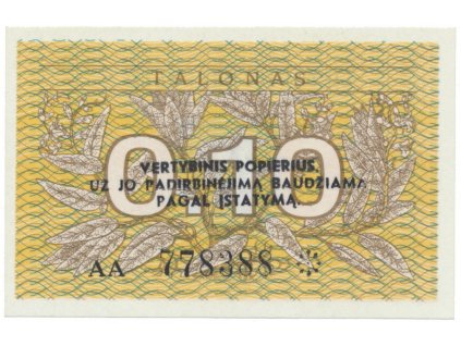 Litva, 0.10 Talonas 1991, P.29b