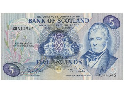36432 36432 skotsko 5 pounds 1985 nahradni serie zb p 112f