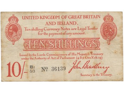Velká Británie, 10 Shillings (1915), P.348