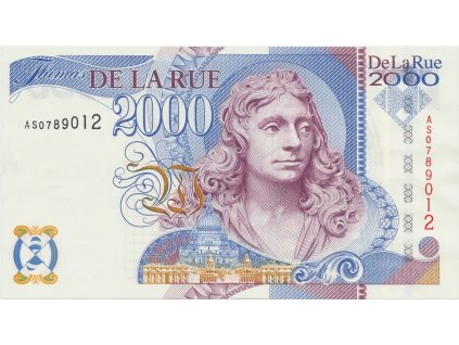 Velká Británie, „Millenium 2000", DE LA RUE - testovací bankovka, typ 2