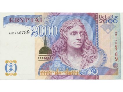 37008 37008 37008 velka britanie kryptal millenium 2000 de la rue testovaci bankovka typ 3