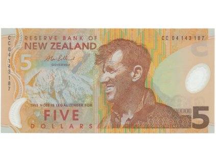 37119 novy zeland 5 dollars 2004 2009 plastova p 185b