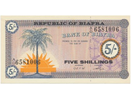37239 37239 biafra 5 shillings 1967 p 1