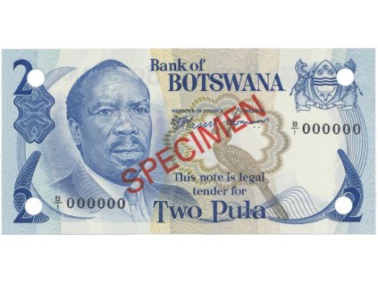 Botswana, 2 Pula (1976), anulát - SPECIMEN, P.2s