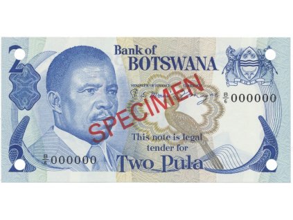 37272 37272 botswana 2 pula 1982 anulat specimen p 7s1