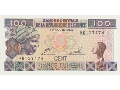 Guinea, 100 Francs 1998, P.35a