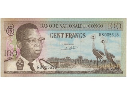 Kongo Dem. Republika, 100 Francs 1962, P.6a