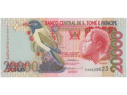 Svatý Tomáš a Princův ostrov, 20.000 Dobras 1996, 1 ochranné vlákno, P.67a